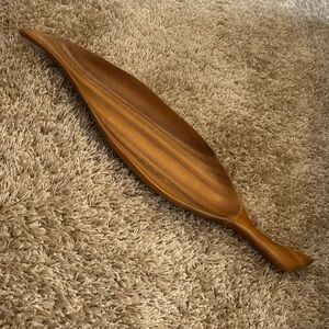 Vintage banana leaf woooden tray.